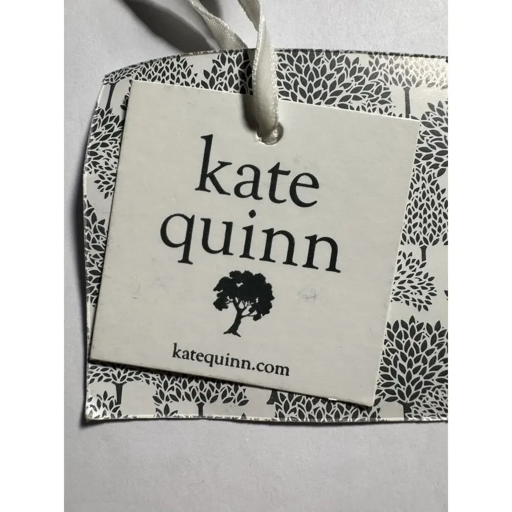 Kate Quinn Baby Headband Size M Organic Cotton Teal Animal Print Bow NWT